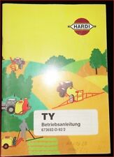 Hardi Feldspritze TY Betriebsanleitung
