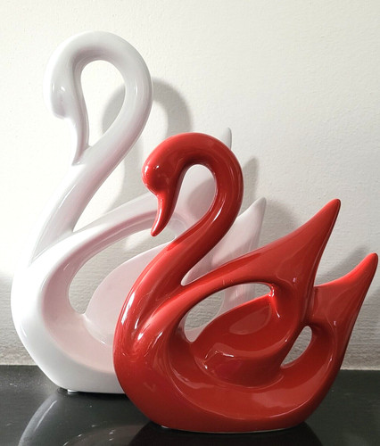 Schwäne 2er set weiß - schwäne, 2er-set