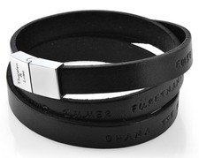 Lederarmband mit Spruch, Verschluss Gravur mit Wunschtext, Geschenk für den Mann