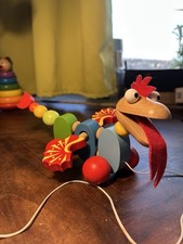 Holz Nachziehspielzeug Drache