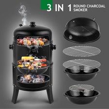32" Charcoal Smoker BBQ Grill
