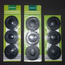 9 x Original GARDENLINE Ersatz Fadenspulen ALDI Rasentrimmer Spule Trimmer NEU!