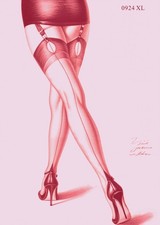 NEU EINGETROFFEN Strapsstrümpfe mit Rücknaht XL Braun  | Nahtstrümpfe 175–190 cm