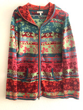 Deerberg Strickjacke mit Kapuze  Reißverschluss zwei Taschen organic Cotton Gr S