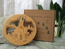 beleuchtendes Fensterbild, Kirche, Fa, Rattags, Erzgebirge