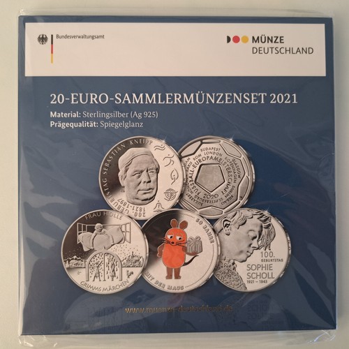 Euro sammlermünzenset 2021 - 20-euro-sammlermünzenset,