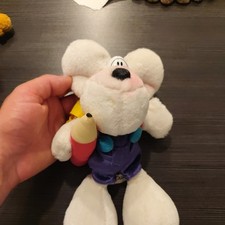 Diddl Maus Stofftier Weiß mit Bleistift + Schulranzen 