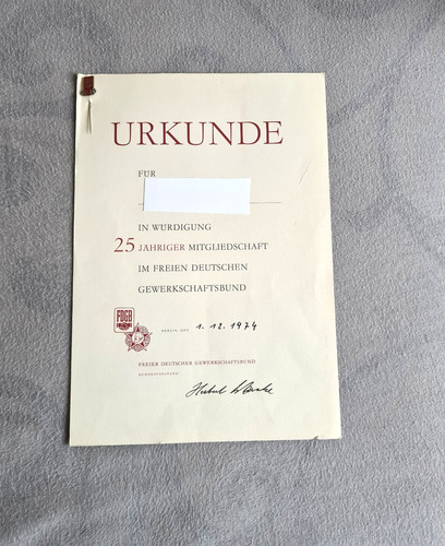 Ddr urkunde und - ddr,