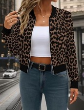 Leoparden Blouson Bomber Jacke