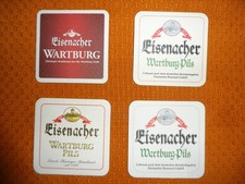 4 verschiedene / seltene Sonder Bierdeckel -Brauerei  Eisenach  Thü. !!