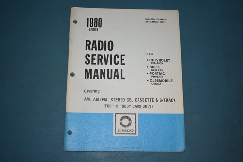 1980 delco radio - 1980, service