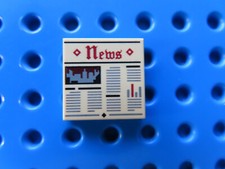 Lego 1 x Fliese 3068pb0951 2x2 beige Zeitung News 10278 70430 75827 70840 NEU
