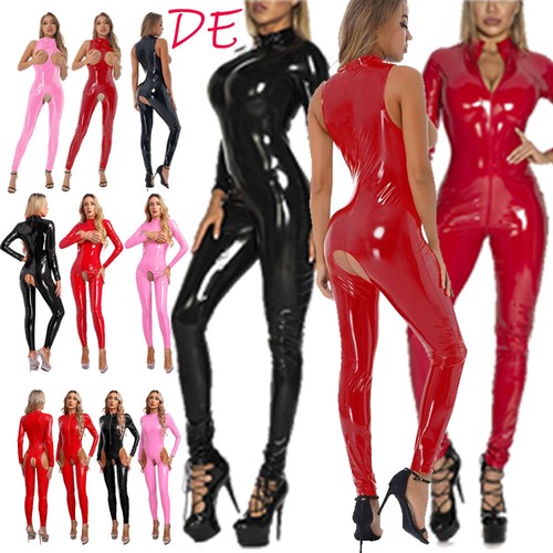 Damen wetlook bodysuit - damen,