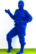 Blue mohair catsuit mohair