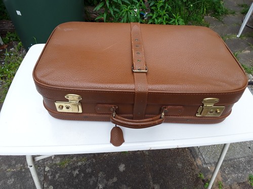 Alter lederkoffer braun - ,