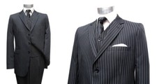 Herren nadelstreifen anzug mit - nadelstreifen,
