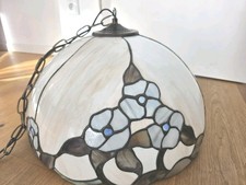 Tiffany-Hängelampe, Ø 46 cm, Glas, handgearbeitet