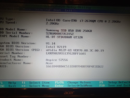 Acer aspire 5755g 2670qm - aspire, i7