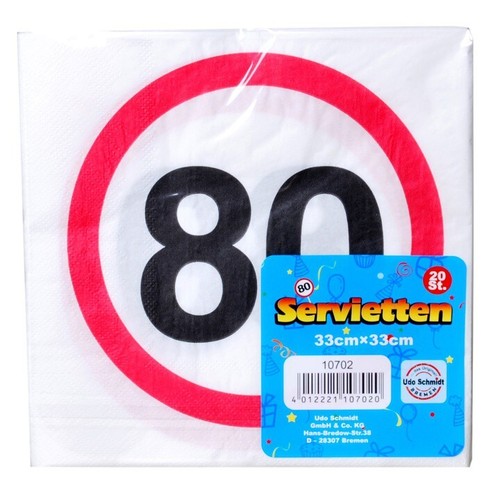 Servietten geburtstag - servietten, 80.