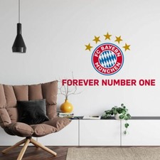 Wandtattoo Forever Number One 5 Sterne FC Bayern Offizielles Lizenzprodukt 