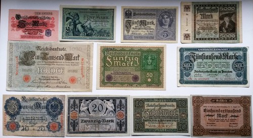 Geldscheine 1874 1923 alle - geldscheine,