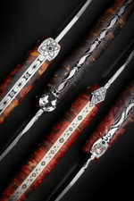 Laguiole en Aubrac Taschenmesser 12cm Frankreich Griffe gefärbte Hollunderwurzel