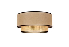 Duolla Boho Deckenleuchte Pendelleuchte Rattan Juta beige Baumwolle Lampe
