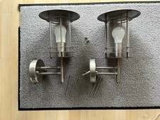 2 x Edelstahl Wandlampen für den Außenbereich