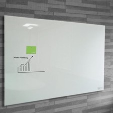 Freischwebendes & rahmenloses Glas Whiteboard Wandtafel Magnettafel Glastafel