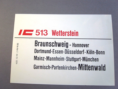 Orig zuglaufschild 512 - orig, /