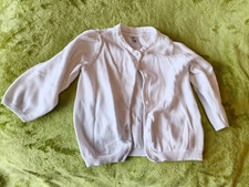 H&M Baby Mädchen Jacke Strickweste weiß  80 Baumwolle