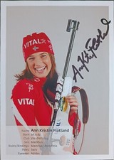 Original Autogramm Biathlon Ann Kristin Flatland