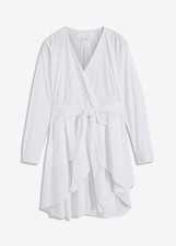 Wickelbluse mit Bindebändern