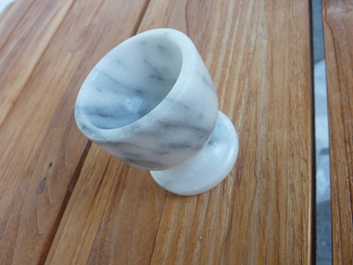 Marmor eierbecher grau - eierbecher, grau-in-grau