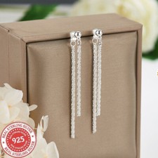 Ohrstecker mit langer - , kette
