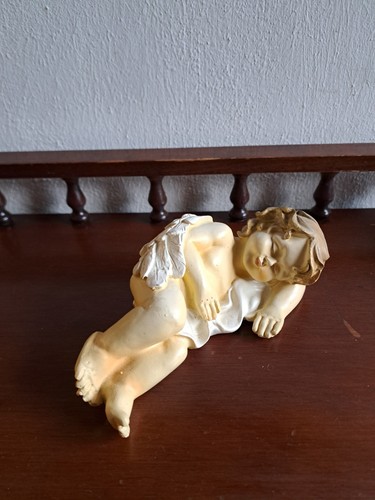 Schlafende engelsfigur putte - engelsfigur, /