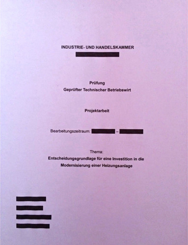 Projektarbeit tbw geprüfter - projektarbeit,