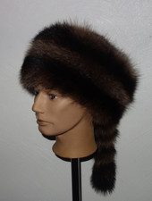 Waschbär Pelz Mütze Trapper