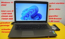 Windows 11 25H2 Medion Akoya P7631 17,3 Zoll Laptop INTEL i5  12GB RAM Blue Ray