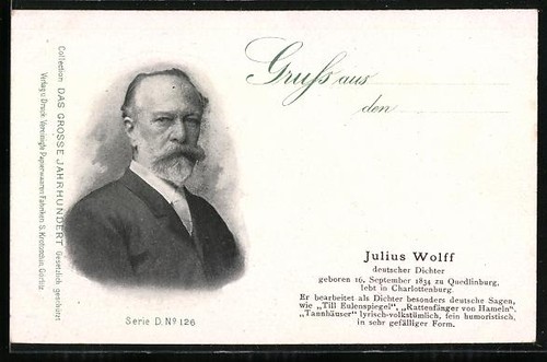 Dichter julius wolff - dichter,