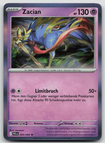 Zacian 045 094 - holo, rare