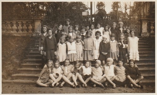 Vintage foto gruppe junger - foto,