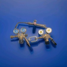 Set - 2 Druckminderer (O2 + Acetylen) + 1 Schneidbrenner -  MESSER GRIESHEIM