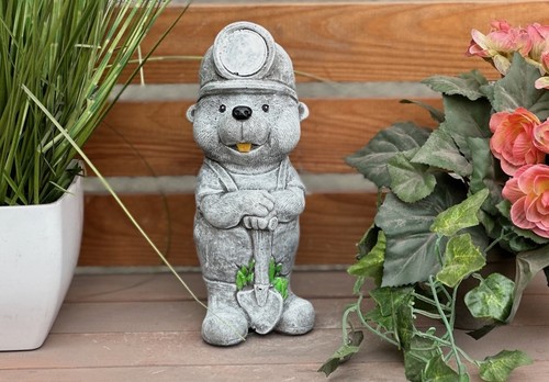 Frostfeste steinfigur maulwurf - steinfigur,