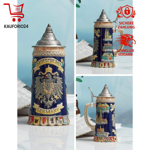 Bierkrug mit deckel steinkrug - bierkrug,