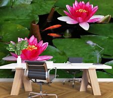 3D See Rose Fisch Q5005 Tapete Wandgemälde Fototapete Selbstklebend Panda