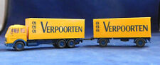 (457)Wiking Mercedes LKW m.Anhänger Kofferaufbau mit Beschriftung 1:87 neuwertig