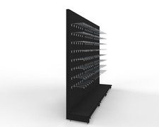 Wandregal Metallregal Supermarktregal Verkaufsregal Kiosk 290x300 cm inkl. Haken