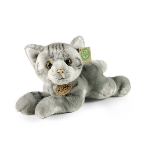 Katze grau getigert liegend - grau,
