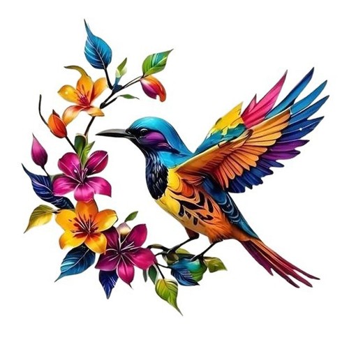 Bunter kolibri wanddeko - kolibri,